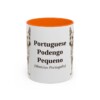 11oz Portuguese Podengo Pequeno Latin Mug, Orange, front view