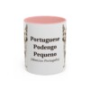 11oz Portuguese Podengo Pequeno Latin Mug, Pink, front view