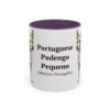 11oz Portuguese Podengo Pequeno Latin Mug, Purple, front view