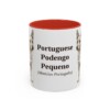 11oz Portuguese Podengo Pequeno Latin Mug, Red, front view