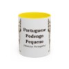 11oz Portuguese Podengo Pequeno Latin Mug, Yellow, front view