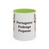 11oz Portuguese Podengo Pequeno Mug, Light Green, front view