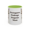 11oz-portuguese-podengo-pequeno-mug-mom-light-green 11oz Portuguese Podengo Pequeno Dog Mom Mug, Light Green, front view