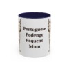 11oz-portuguese-podengo-pequeno-mug-mom-navy 11oz Portuguese Podengo Pequeno Dog Mom Mug, Navy, front view