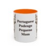 11oz-portuguese-podengo-pequeno-mug-mom-orange 11oz Portuguese Podengo Pequeno Dog Mom Mug, Orange, front view