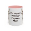 11oz-portuguese-podengo-pequeno-mug-mom-pink 11oz Portuguese Podengo Pequeno Dog Mom Mug, Pink, front view