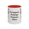 11oz-portuguese-podengo-pequeno-mug-mom-red 11oz Portuguese Podengo Pequeno Dog Mom Mug, Red, front view