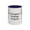 11oz Portuguese Podengo Pequeno Mug, Navy, front view