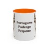 11oz Portuguese Podengo Pequeno Mug, Orange, front view