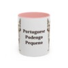 11oz Portuguese Podengo Pequeno Mug, Pink, front view