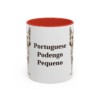 11oz Portuguese Podengo Pequeno Mug, Red, front view