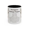 11oz Portuguese Podengo Pequeno Mug, Black, front view
