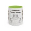 11oz Portuguese Podengo Pequeno Mug, Light Green, front view