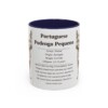 11oz Portuguese Podengo Pequeno Mug, Navy, front view