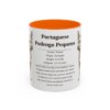 11oz Portuguese Podengo Pequeno Mug, Orange, front view