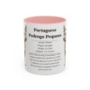 11oz Portuguese Podengo Pequeno Mug, Pink, front view