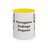 11oz Portuguese Podengo Pequeno Mug, Yellow, front view