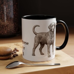 11oz Portuguese Water Dog Mug, Black, lifestyle photo