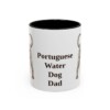 11oz Portuguese Water Dog Dog Dad Mug, Black, front view