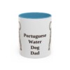 11oz Portuguese Water Dog Dog Dad Mug, Light Blue, front view