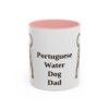 11oz Portuguese Water Dog Dog Dad Mug, Pink, front view
