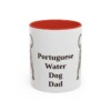11oz Portuguese Water Dog Dog Dad Mug, Red, front view