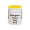 11oz Portuguese Water Dog Dog Dad Mug, Yellow, front view