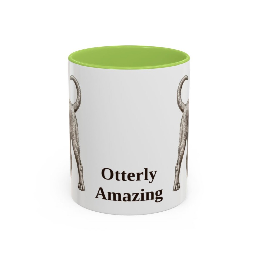 11oz-portuguese-water-dog-mug-humor-light-green 11oz Funny Portuguese Water Dog Mug, Light Green, front view