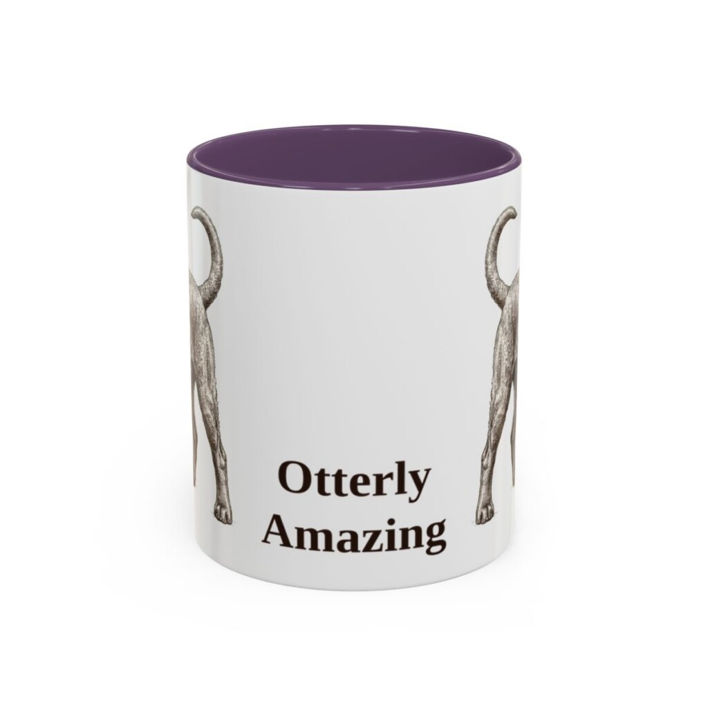 11oz-portuguese-water-dog-mug-humor-purple 11oz Funny Portuguese Water Dog Mug, Purple, front view