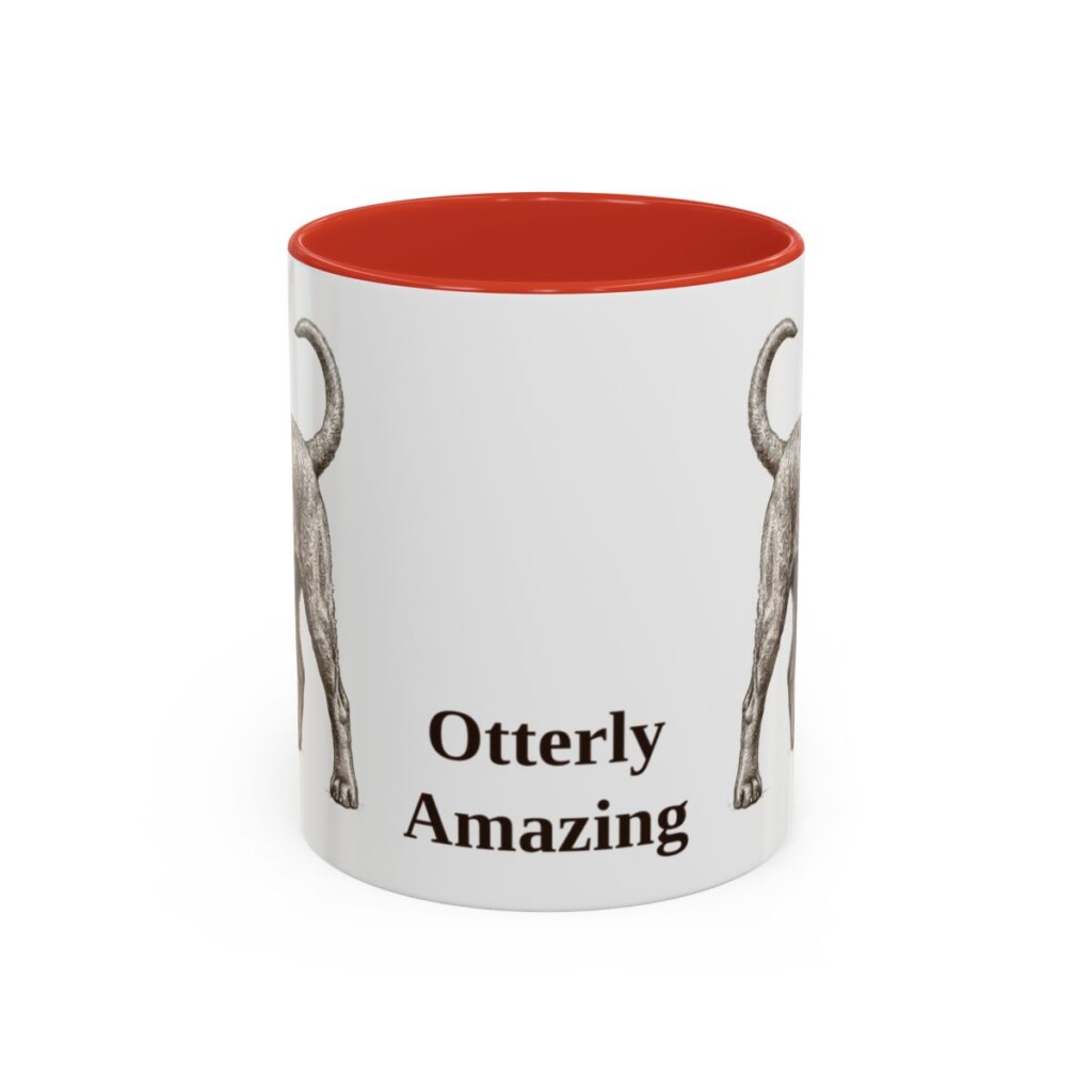 11oz-portuguese-water-dog-mug-humor-red 11oz Funny Portuguese Water Dog Mug, Red, front view