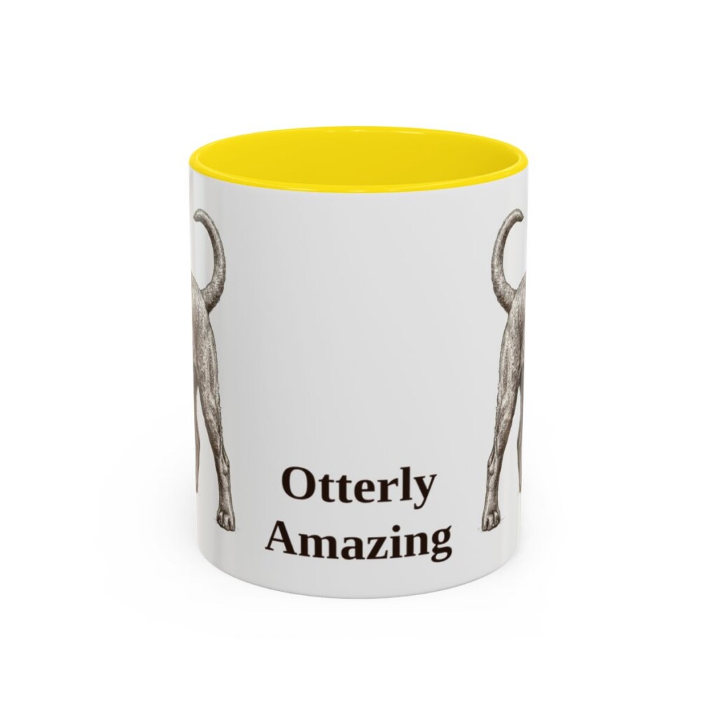 11oz-portuguese-water-dog-mug-humor-yellow 11oz Funny Portuguese Water Dog Mug, Yellow, front view