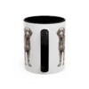 11oz Portuguese Water Dog Latin Mug, Black, back view