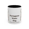 11oz Portuguese Water Dog Latin Mug, Black, front view