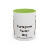 11oz Portuguese Water Dog Latin Mug, Light Green, front view