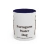 11oz Portuguese Water Dog Latin Mug, Navy, front view