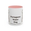 11oz Portuguese Water Dog Latin Mug, Pink, front view