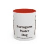 11oz Portuguese Water Dog Latin Mug, Red, front view