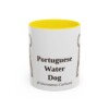 11oz Portuguese Water Dog Latin Mug, Yellow, front view