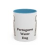 11oz Portuguese Water Dog Mug, Light Blue, front view