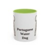 11oz Portuguese Water Dog Mug, Light Green, front view
