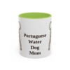 11oz Portuguese Water Dog Dog Mom Mug, Light Green, front view