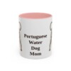 11oz Portuguese Water Dog Dog Mom Mug, Pink, front view