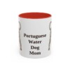 11oz Portuguese Water Dog Dog Mom Mug, Red, front view