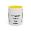 11oz Portuguese Water Dog Dog Mom Mug, Yellow, front view