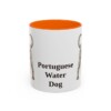 11oz Portuguese Water Dog Mug, Orange, front view