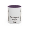 11oz Portuguese Water Dog Mug, Purple, front view