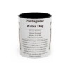 11oz Portuguese Water Dog Mug, Black, front view