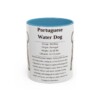 11oz Portuguese Water Dog Mug, Light Blue, front view