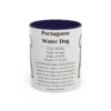 11oz Portuguese Water Dog Mug, Navy, front view