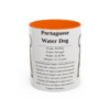 11oz Portuguese Water Dog Mug, Orange, front view